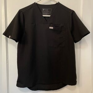 Figs Kaya Classic V-Neck Scrub Top Black Small Limited Edition
